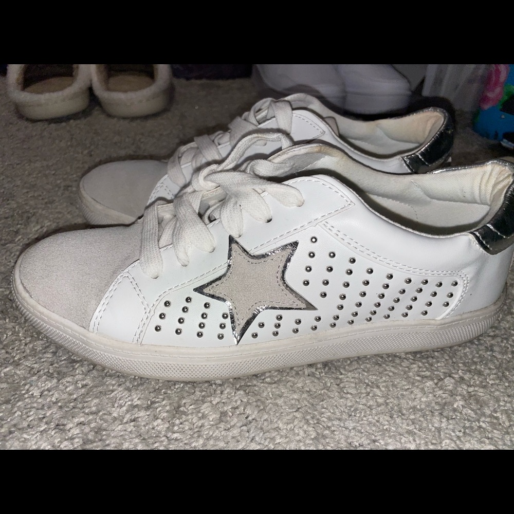 Steve Madden White Star Studded Sneakers